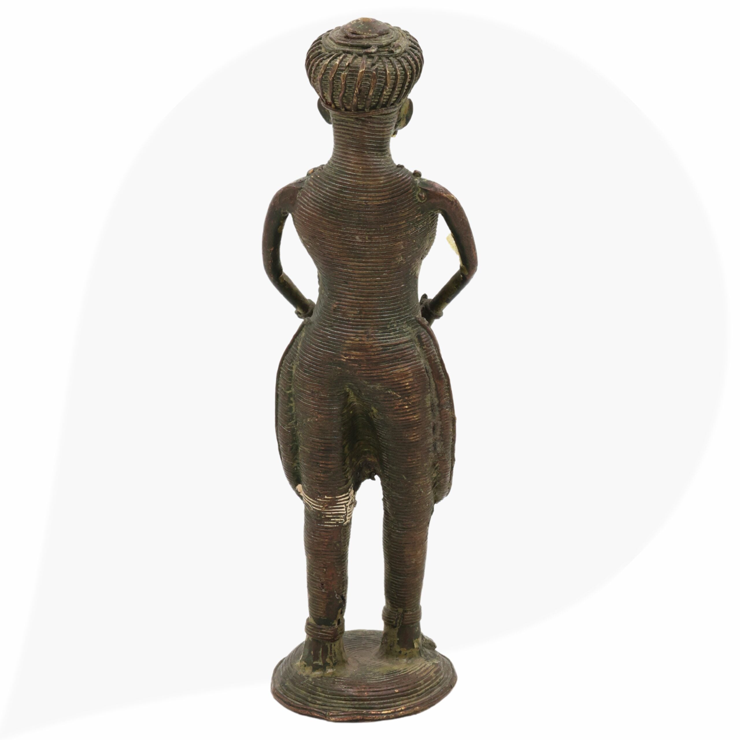 Brass Musical Man Idol, Dogra Art Sangeetwala Peetal Dhokra Sculpture for Home Decor & Collectors,Black, 7 Inch, 1 Piece