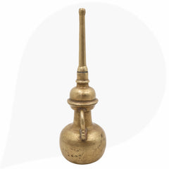 Brass Antique Oil Lamp, Handcrafted Diya, Kerala Nilavilakku, Temple Deepam, Vintage Brass Deepam, Ritual Pooja Lamp, Heritage Brass Diya,Black, 9.5 Inch, 1 Piece
