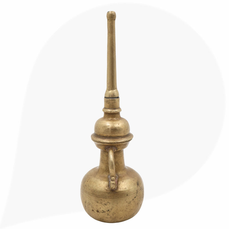 Brass Antique Oil Lamp, Handcrafted Diya, Kerala Nilavilakku, Temple Deepam, Vintage Brass Deepam, Ritual Pooja Lamp, Heritage Brass Diya,Black, 9.5 Inch, 1 Piece