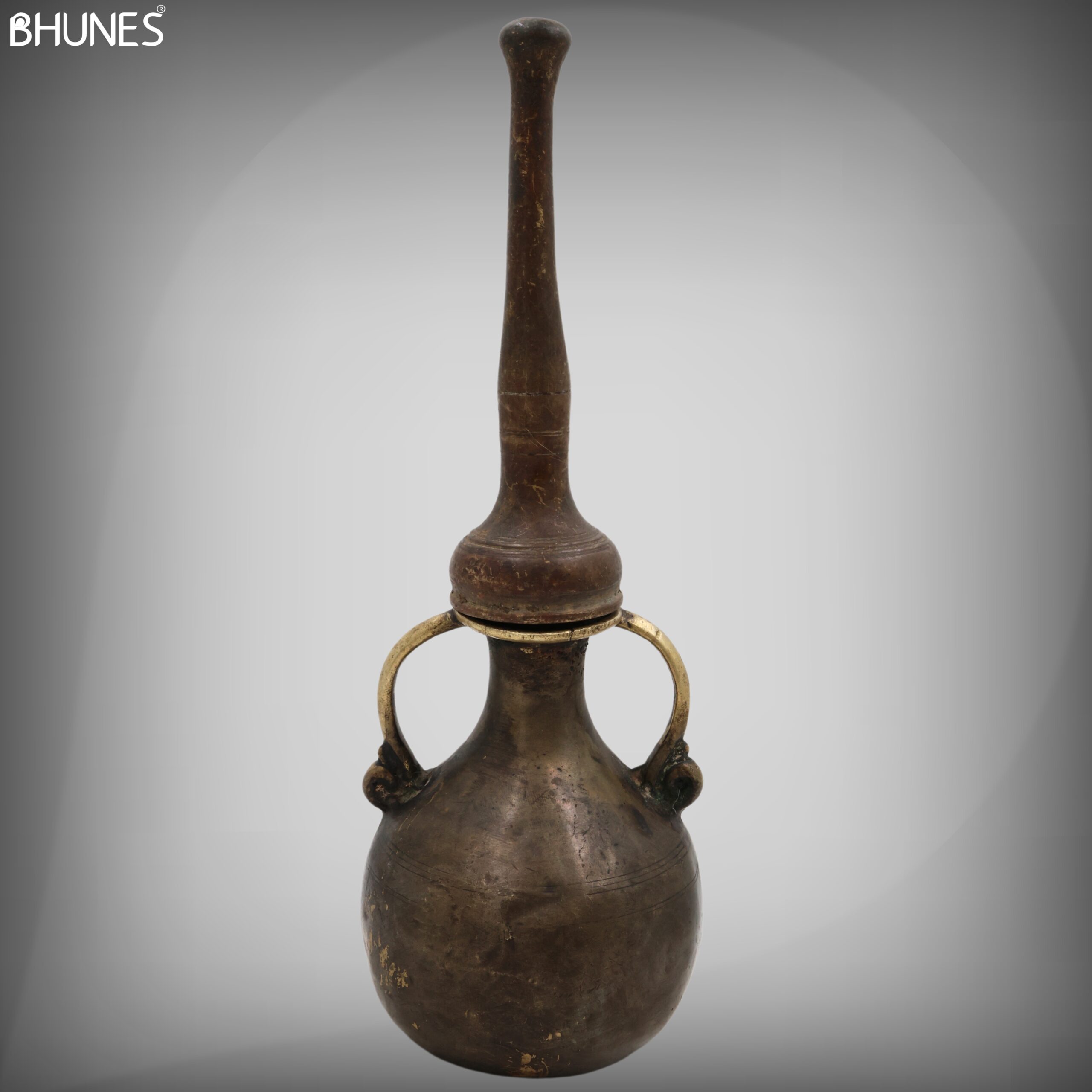 Brass Antique Oil Lamp, Traditional Diya, Kerala Nilavilakku, Pooja Deepam, Temple Lamp, Handcrafted Brass Deepam, Diya, Black, 11.5 Inch, 1 Piece
