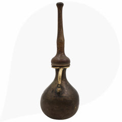Brass Antique Oil Lamp, Traditional Diya, Kerala Nilavilakku, Pooja Deepam, Temple Lamp, Handcrafted Brass Deepam, Diya, Black, 11.5 Inch, 1 Piece