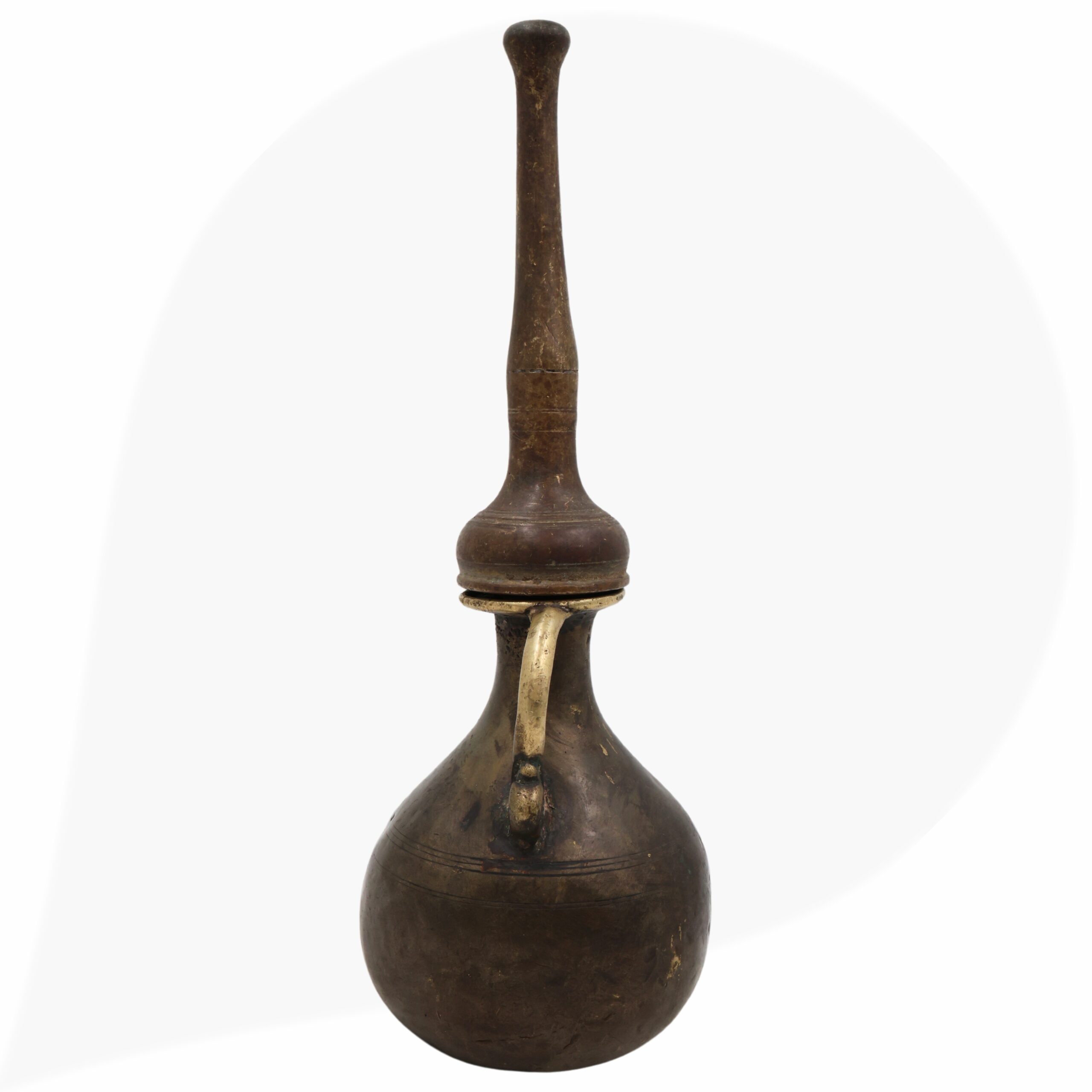 Brass Antique Oil Lamp, Traditional Diya, Kerala Nilavilakku, Pooja Deepam, Temple Lamp, Handcrafted Brass Deepam, Diya, Black, 11.5 Inch, 1 Piece