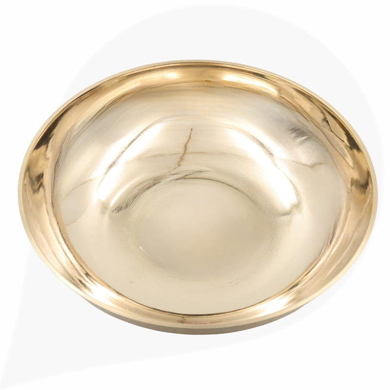 Kansa Bronze Bowl, Panchaloha Pooja Katori for Rituals, Ashtadhatu Decorative Idol, Traditional Indian Puja Bowl,Gold, 1.5 Inch, 1 Piece