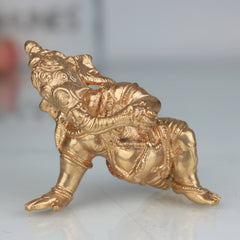 Handcrafted Bronze Baby Ganesha Idol, Bal Ganesh Murti in Panchaloha, Bala Vinayaka, Vatu Ganapati, Shishu Ganesha for Pooja & Gifting,Brown, 3 Inch, 1 Piece