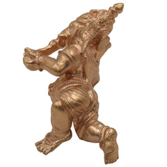 Handcrafted Bronze Baby Ganesha Idol, Bal Ganesh Murti in Panchaloha, Bala Vinayaka, Vatu Ganapati, Shishu Ganesha for Pooja & Gifting,Brown, 3 Inch, 1 Piece
