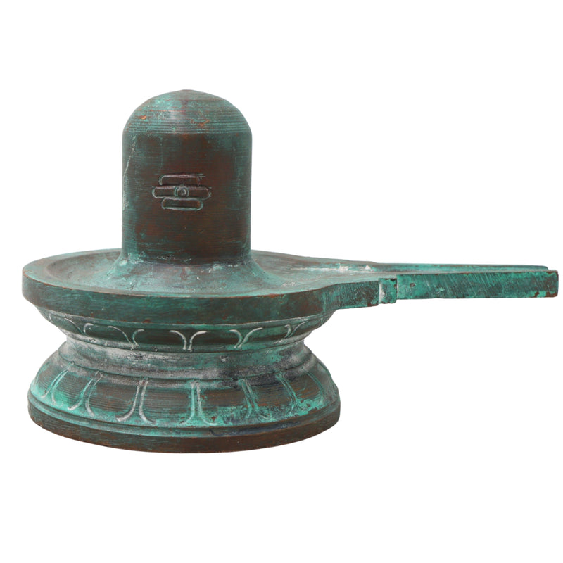 Handcrafted Bronze Panchaloha Shiva Lingam Idol | Authentic Shivling, Mahalingam, Jyotirlingam for Home & Temple Decor,Brown, 3 Inch, 1 Piece