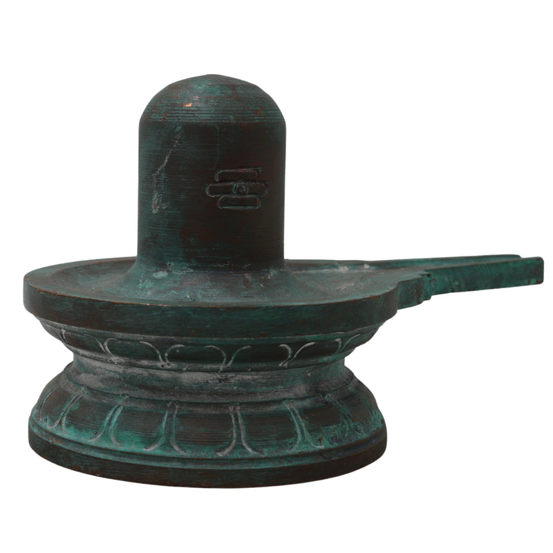 Handcrafted Bronze Panchaloha Shiva Lingam Idol | Authentic Shivling, Mahalingam, Jyotirlingam for Home & Temple Decor,Brown, 3 Inch, 1 Piece