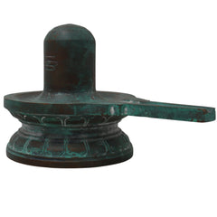Handcrafted Bronze Panchaloha Shiva Lingam Idol | Authentic Shivling, Mahalingam, Jyotirlingam for Home & Temple Decor,Brown, 3 Inch, 1 Piece