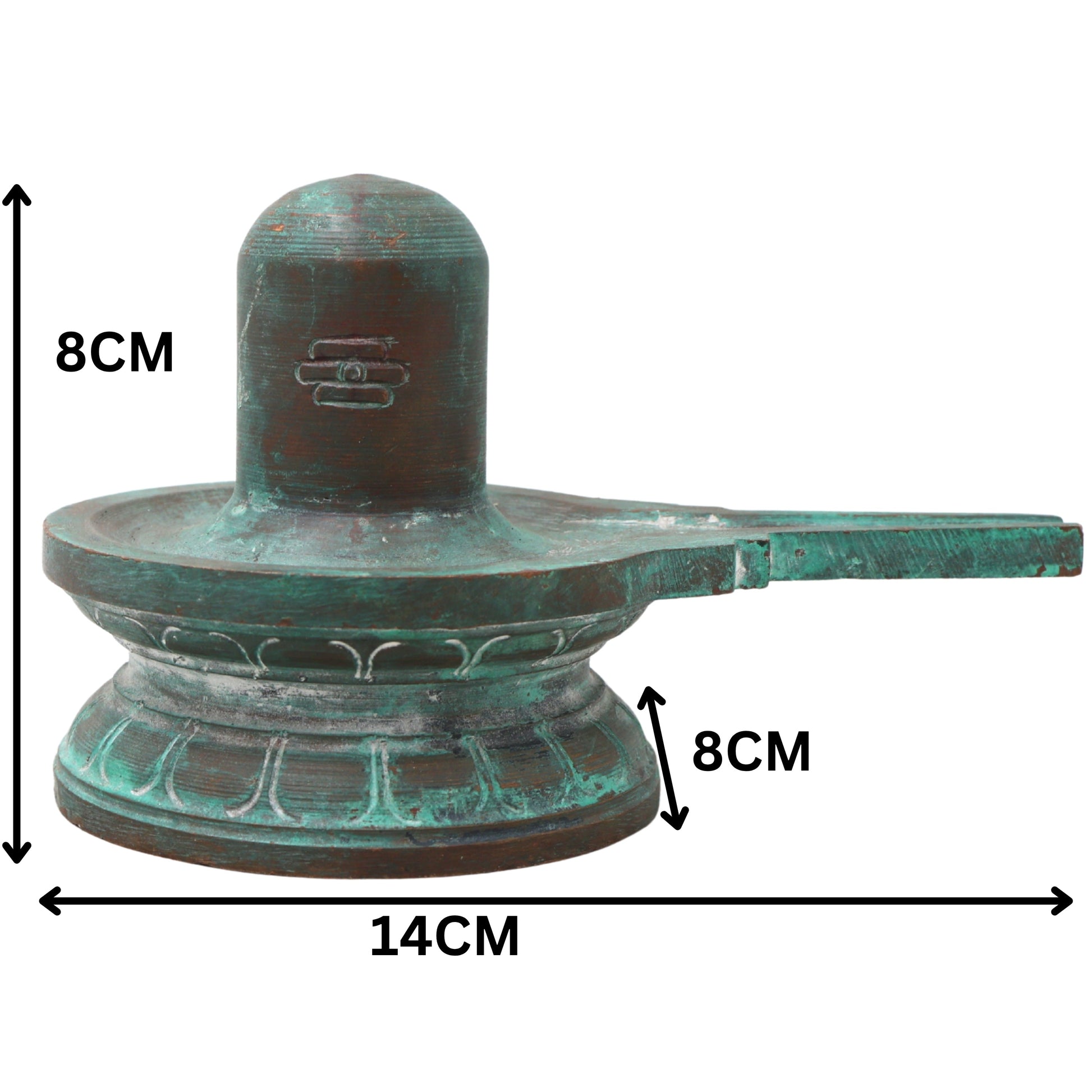 Handcrafted Bronze Panchaloha Shiva Lingam Idol | Authentic Shivling, Mahalingam, Jyotirlingam for Home & Temple Decor,Brown, 3 Inch, 1 Piece