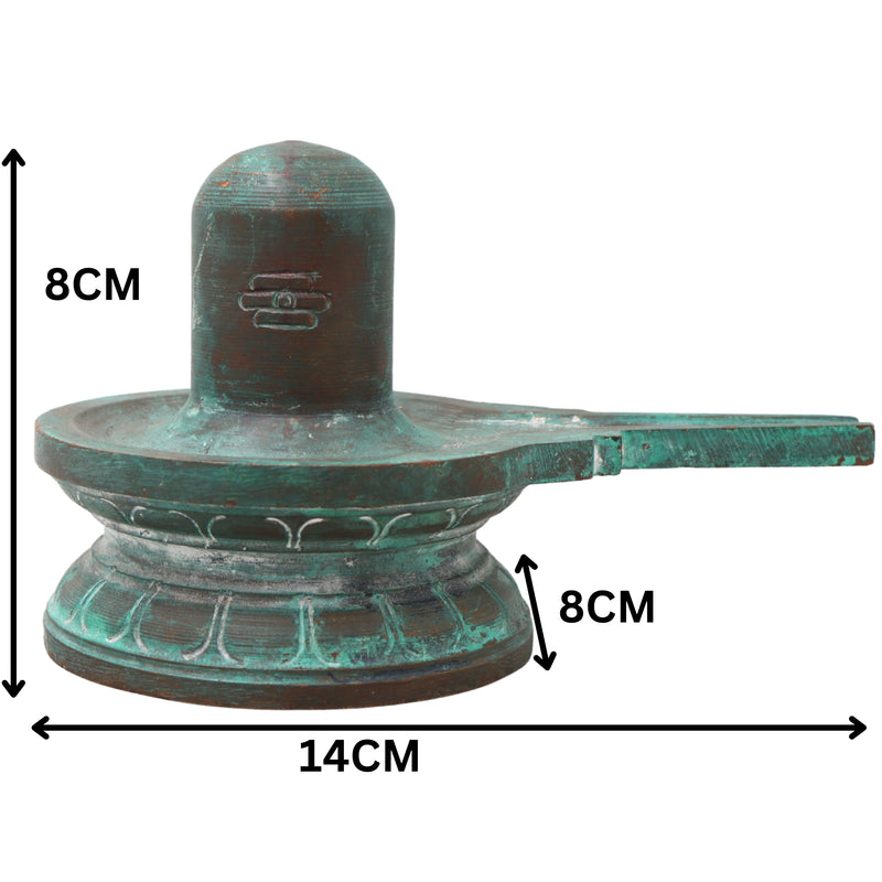 Handcrafted Bronze Panchaloha Shiva Lingam Idol | Authentic Shivling, Mahalingam, Jyotirlingam for Home & Temple Decor,Brown, 3 Inch, 1 Piece