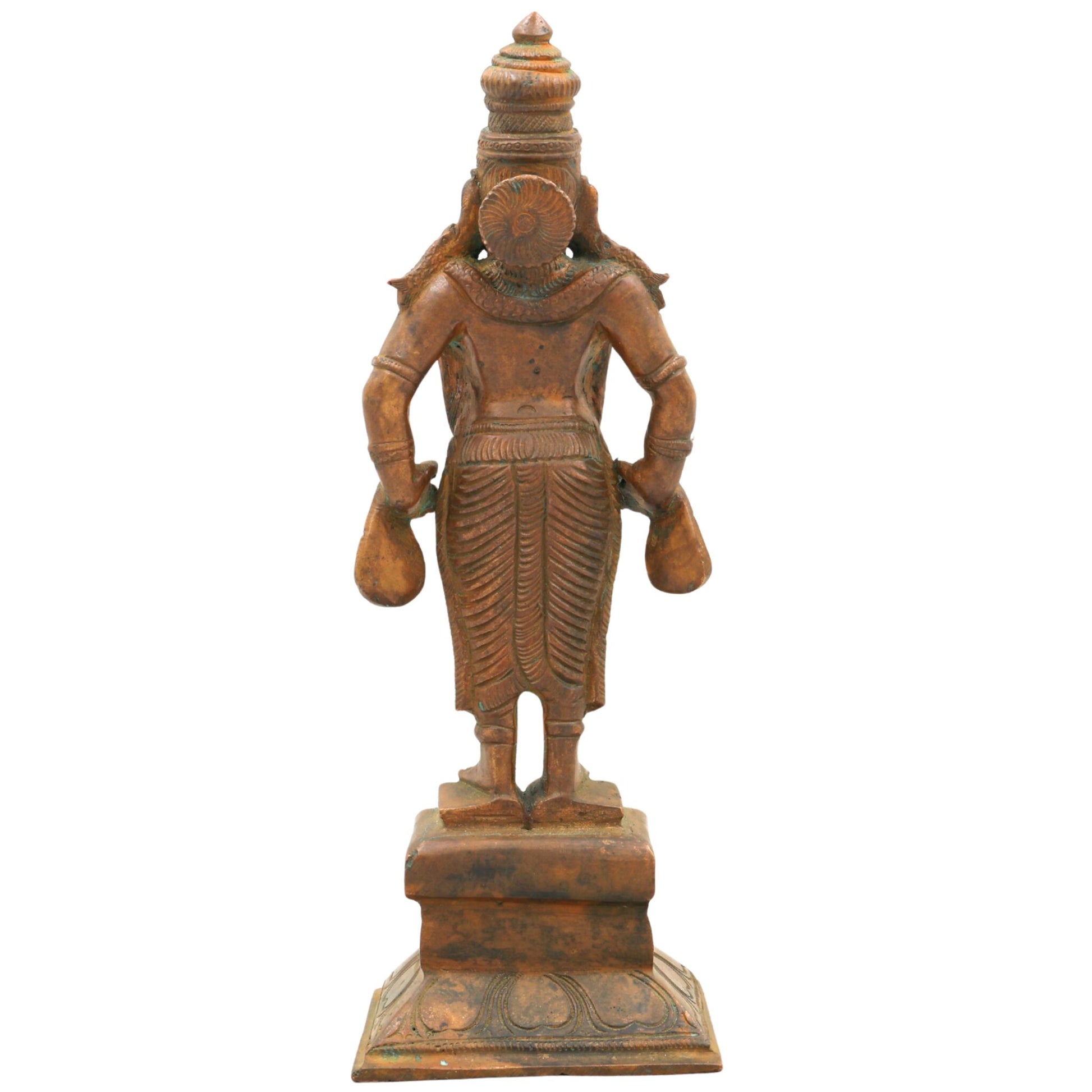 Handmade Bronze Panchaloha Vittala Idol | Vithoba Panduranga Vitthala Statue for Temple & Home Pooja,Brown, 10 Inch, 1 Piece