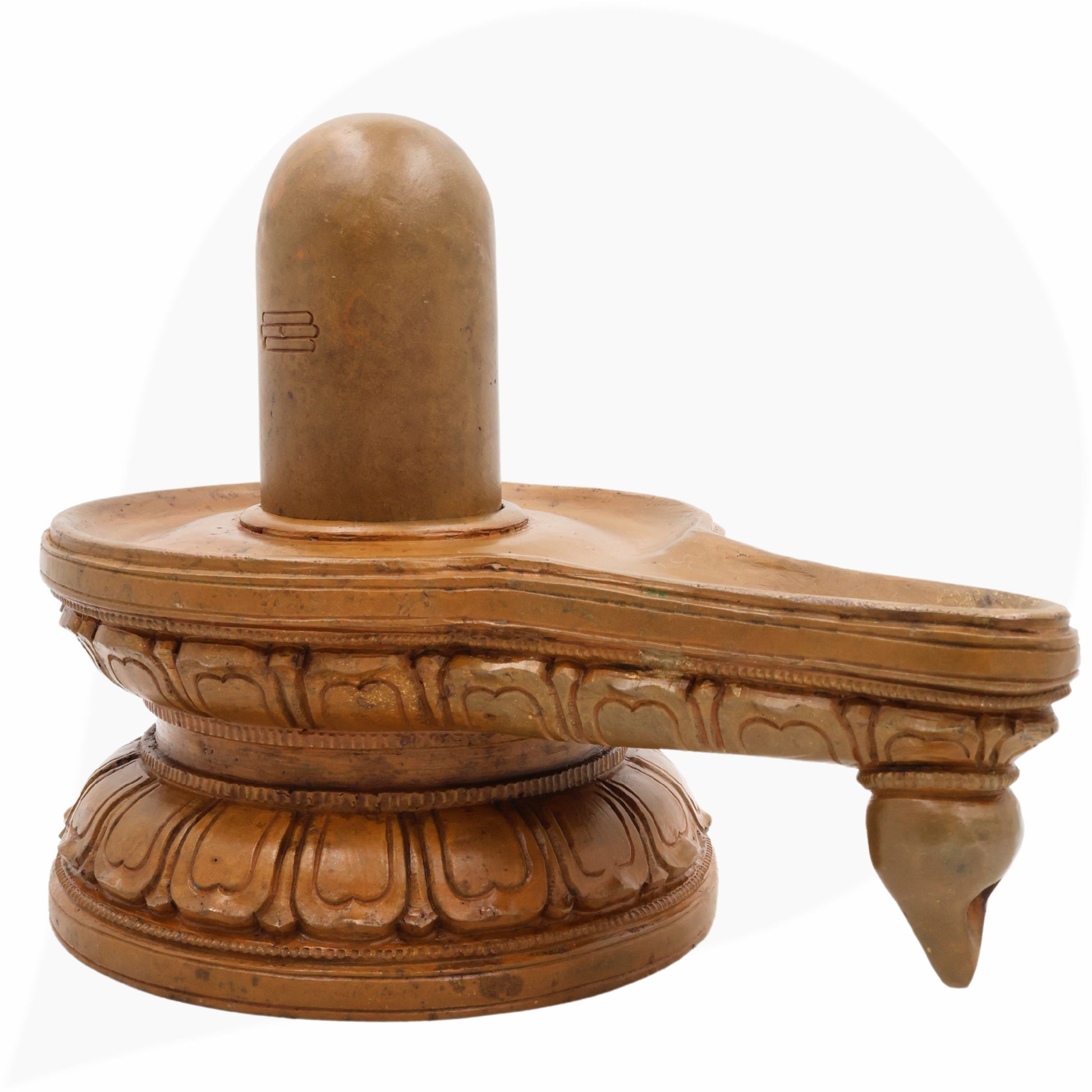 Handmade Bronze Shiva Lingam Idol | Panchaloha Shivalinga Statue | Traditional Shivlingam for Home, Temple & Puja Decor,Brown, 7 Inch, 1 Piece