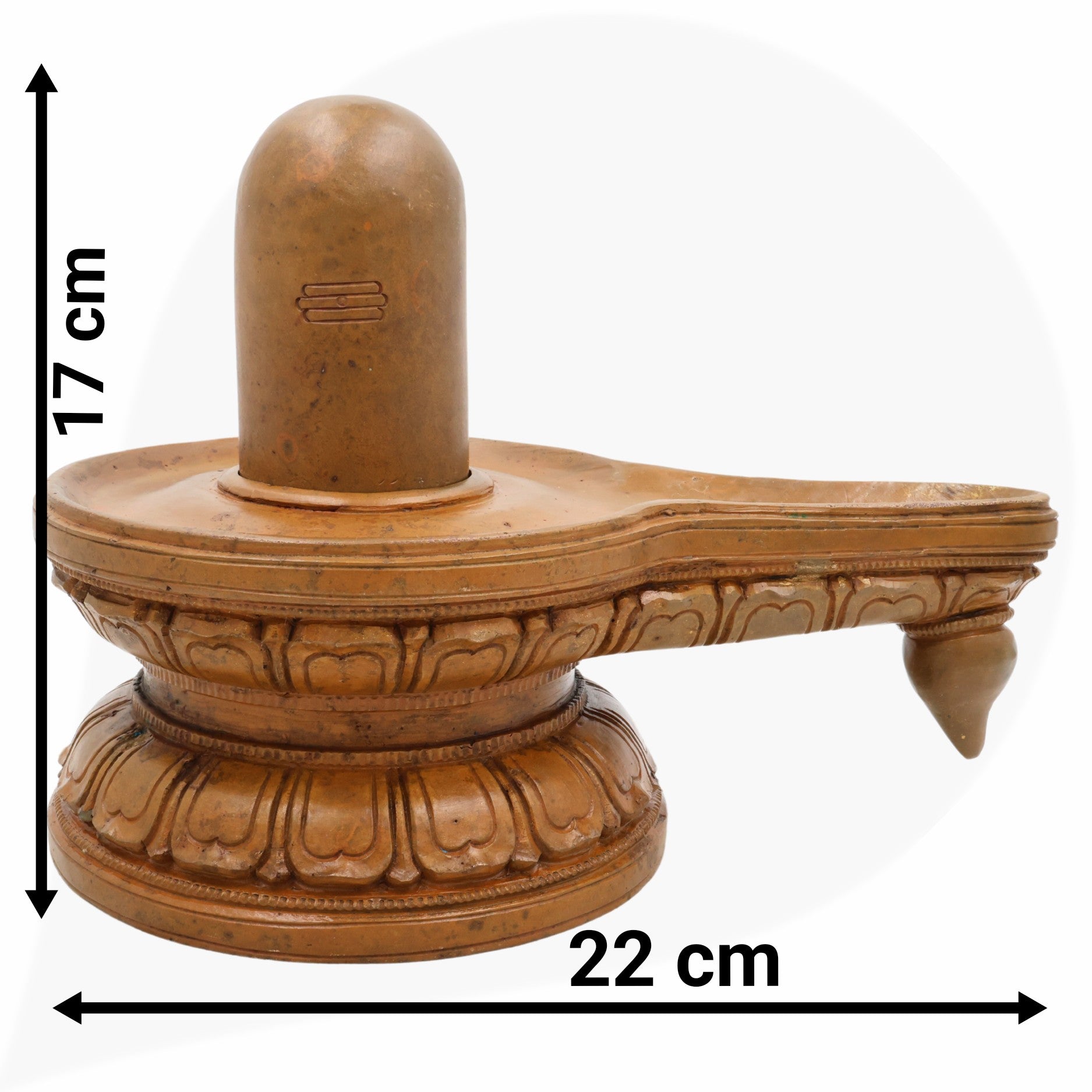 Handmade Bronze Shiva Lingam Idol | Panchaloha Shivalinga Statue | Traditional Shivlingam for Home, Temple & Puja Decor,Brown, 7 Inch, 1 Piece