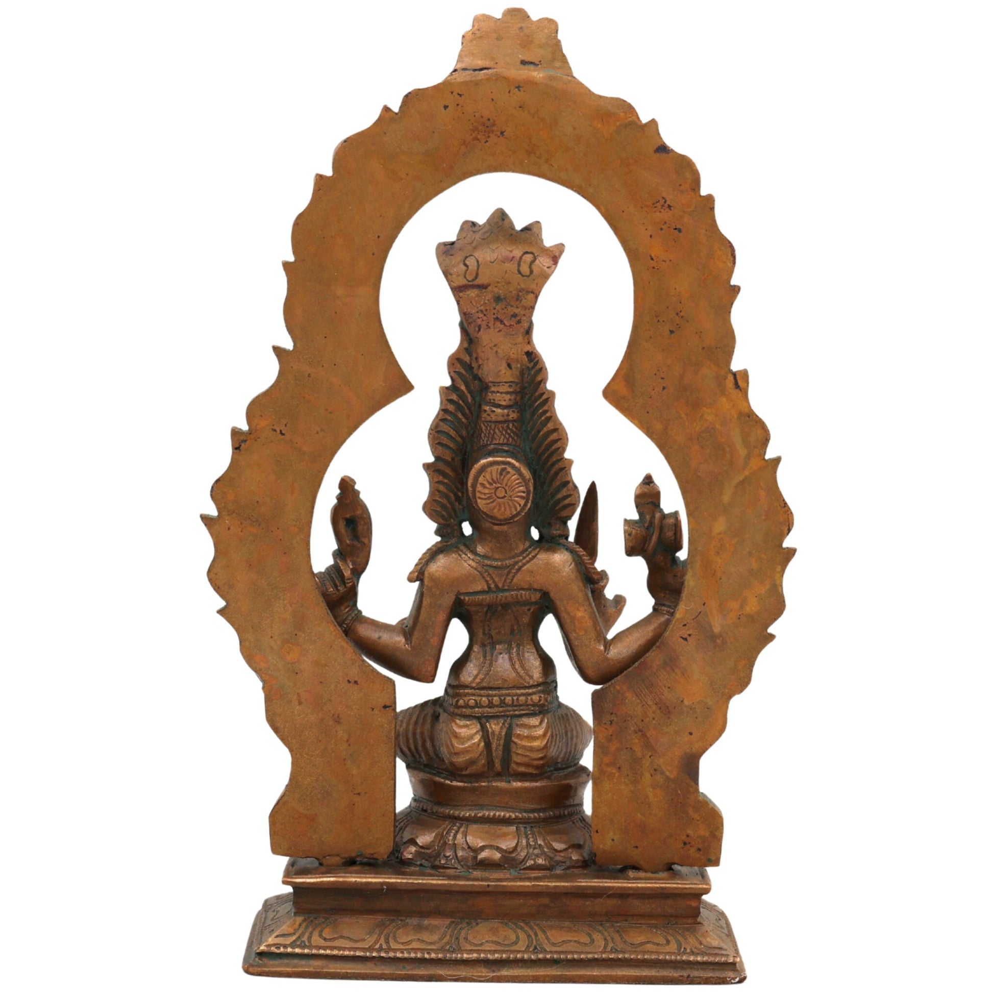 Handcrafted Bronze Mariamman Idol | Panchaloha Mariamma Murti | Traditional South Indian Goddess Statue for Home & Temple,Brown, 8 Inch, 1 Piece