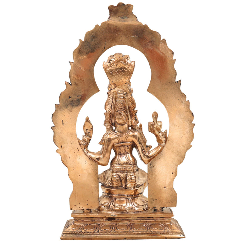 Handcrafted Bronze Mariamman Idol | Panchaloha Samayapuram Karumari Amman | South Indian Grama Devata Sculpture for Temple & Home,Brown, 8 Inch, 1 Piece