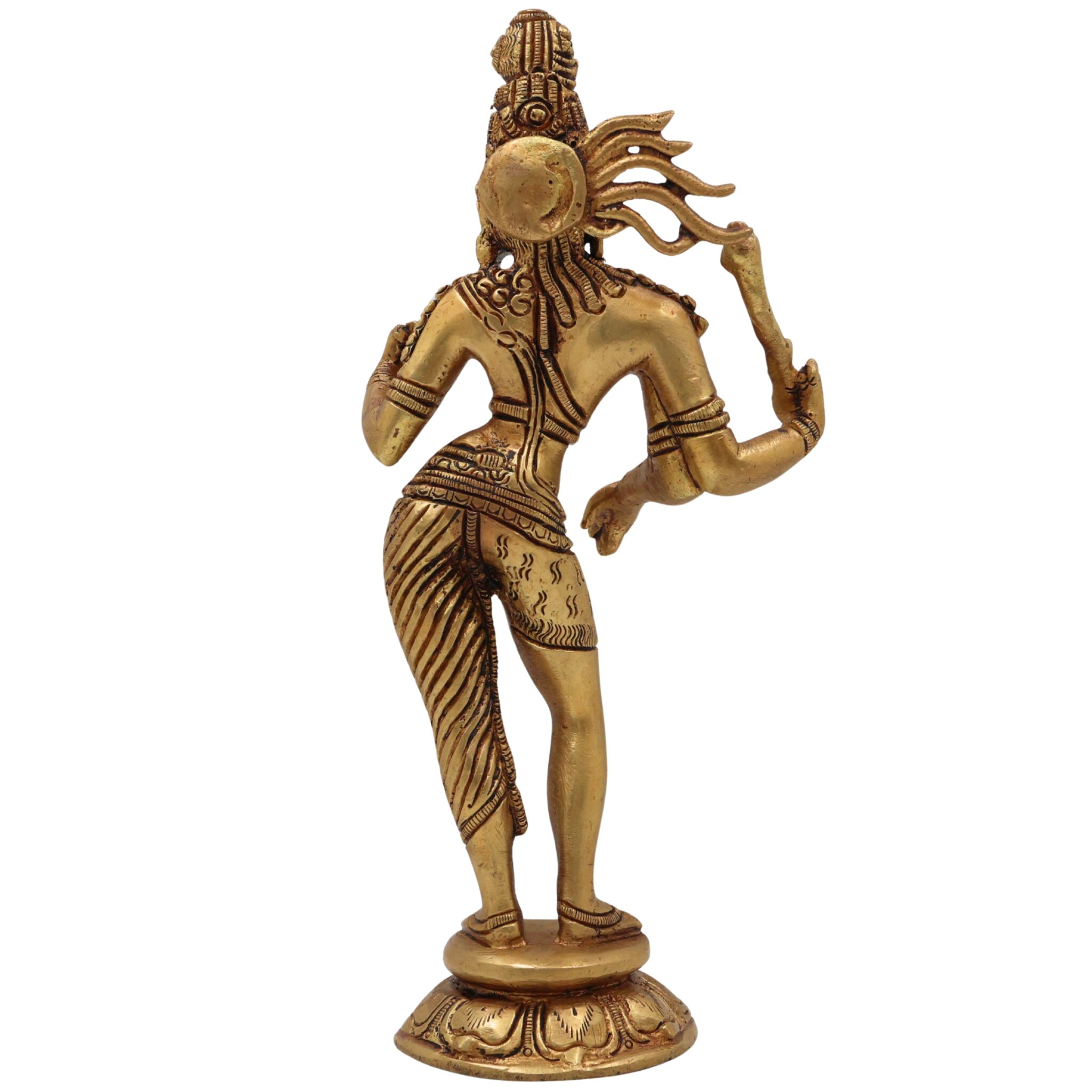 Brass Ardhanarishwar Idol – Divine Lord Shiva & Parvati Statue, Perfect Home & Temple Decor, 9 Inch, 1 Piece