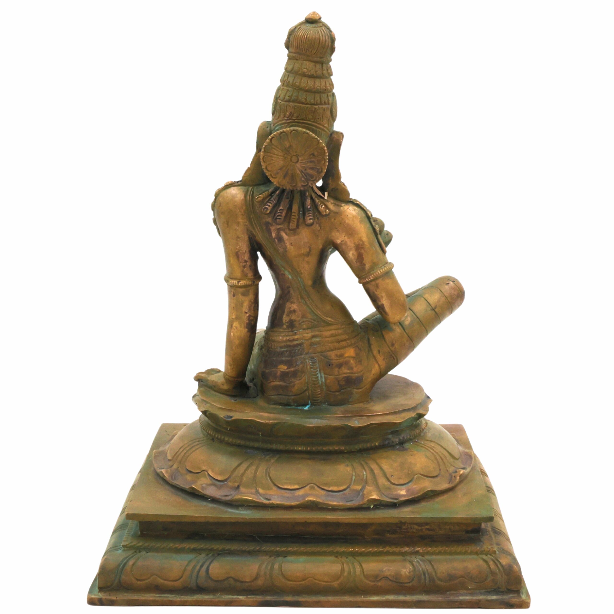 Handcrafted Panchaloha Bhoga Sakthi Parvathi Idol – South Indian Bronze Shakti Devi | Chola Art Pittalai Murti for Temple & Home,Brown, 10 Inch, 1 Piece