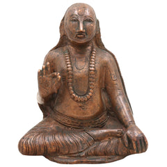 Handcrafted Bronze Panchaloha Raghavendra Swamy Idol – Authentic South Indian Chola Art Murti, Raghunatha Divine Sculpture for Temple & Pooja,Brown, 6 Inch, 1 Piece