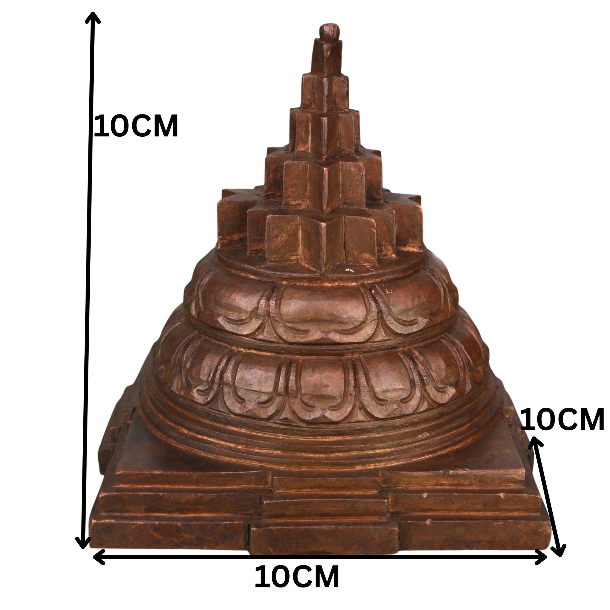 Bronze Panchaloha Shree Yantra, Panchadatu Shri Yantra for Vastu and Spiritual Energy, Handcrafted Sacred Yantra for Home and Office, Brown, 4 Inch, 1 Piece