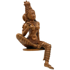 Bronze Panchaloha Goddess Parvati Idol, Handmade Shivagami Murti, Parvati Mata Statue, Adi Parashakti Sculpture, Parwathi Devi Panchadatu Silai, Boga Sakthi Figurine for Home Pooja, Brown, 9.5 Inch, 1 Piece