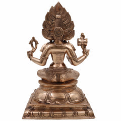 Handcrafted Bronze Mariamman Idol – Panchaloha Karumari Amman | Samayapuram Mari Mata | South Indian Grama Devata Statue, Gold, 10.5 Inch, 1 Piece