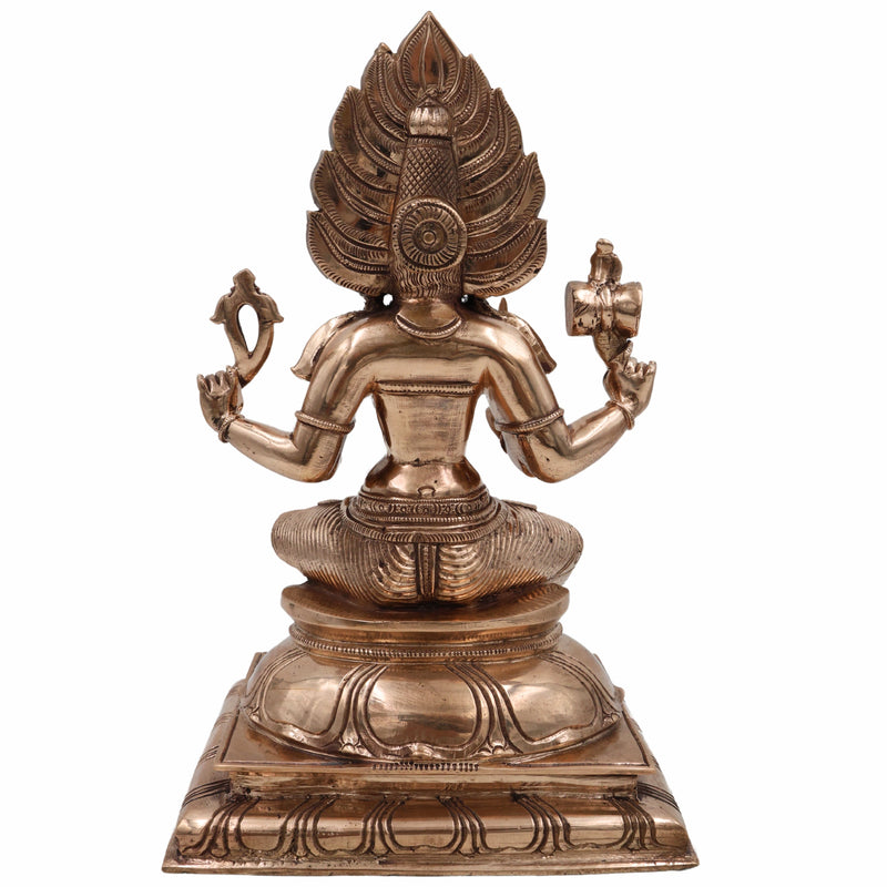 Handcrafted Bronze Mariamman Idol – Panchaloha Karumari Amman | Samayapuram Mari Mata | South Indian Grama Devata Statue, Gold, 10.5 Inch, 1 Piece