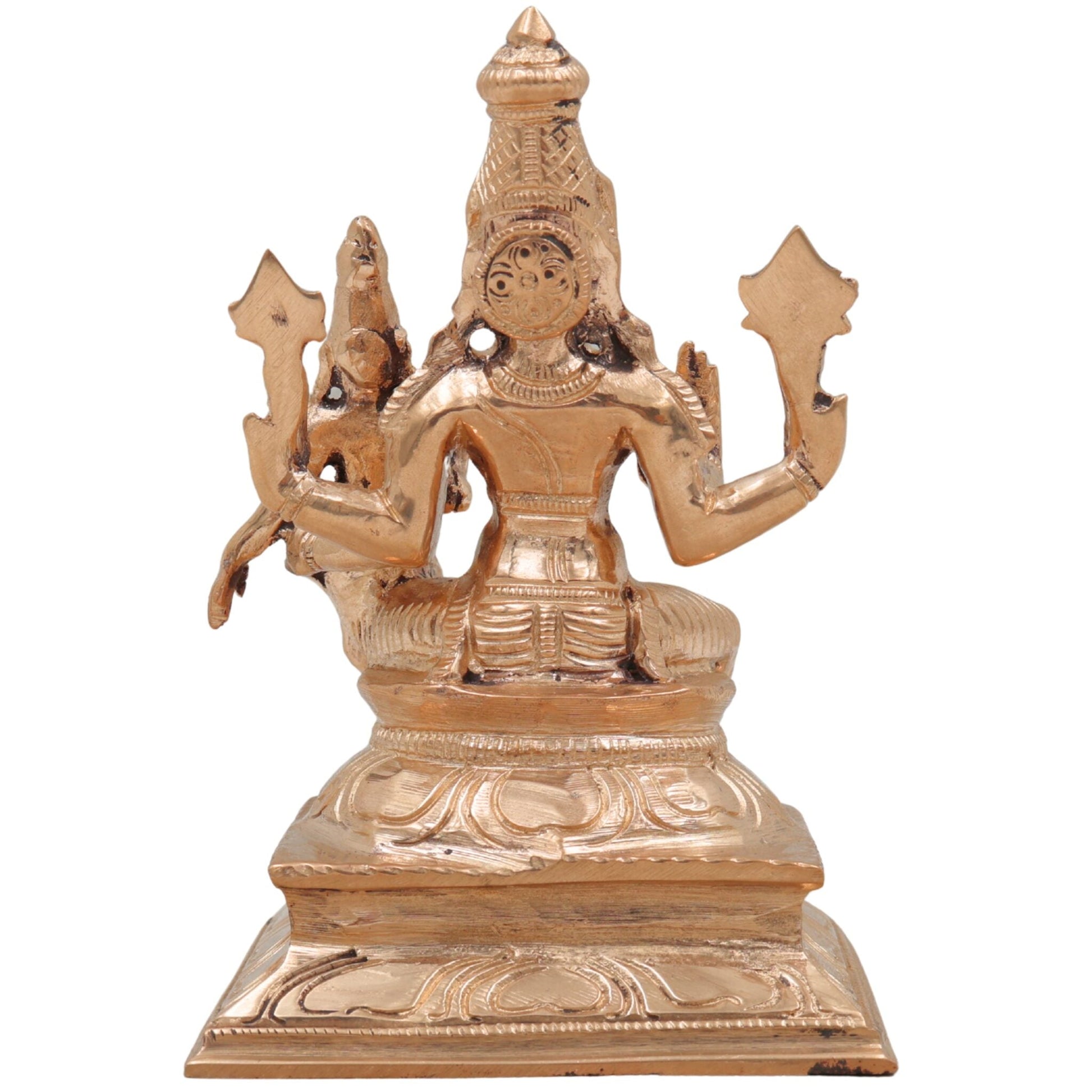 Bronze Varaha Lakshmi Idol, Panchaloha Varaha Swamy Murti, Varaha With Bhudevi Statue, Vishnu Avatar Sculpture, Home Temple Decor, Pooja Gift, Gold, 5 Inch, 1 Piece