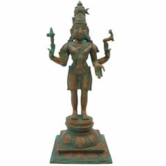 Handmade Panchaloha Bronze Shiva Idol | Mahadev Murti | Nataraja, Bholenath, Rudra Statue for Home, Temple & Spiritual Decor          Ask ChatGPT,Brown, 13 Inch, 1 Piece
