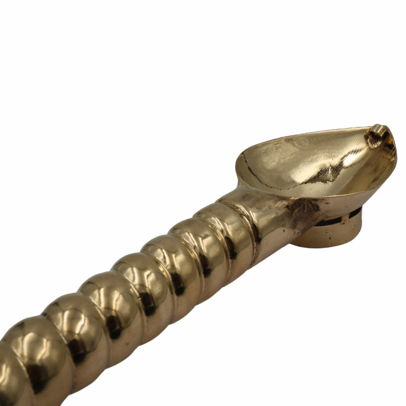Brass Havan Spoon Sruva Darvi Homam Ladle for Homa Yagna Yagya Agnihotra Pooja Ritual Samagri Vedic Karmakanda Panchapatra Udharini Achamani Peetal Pital Pittalai Hittale Vengalam Kansya 40 cm, Gold, 16 Inch, 1 Piece