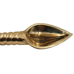 Brass Handcrafted Havan Spoon, Traditional Achamani Sruk for Yajna, Homa, and Pooja Rituals, Gold, 1 Inch, 1 Piece