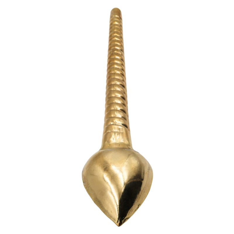 Brass Handcrafted Havan Spoon, Traditional Achamani Sruk for Yajna, Homa, and Pooja Rituals, Gold, 1 Inch, 1 Piece