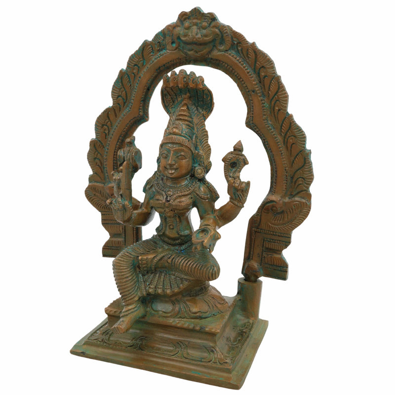 Bronze Mariamman Idol | Panchaloha Mariamma Statue | Muthumariamma, Samayapuram Mariamman, Yellamma, Pochamma, Maisamma, Gangamma, Mahankali Amma, Shakti Amma Vigraham for Puja & Temple, Brown, 6.5 Inch, 1 Piece