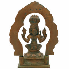 Bronze Mariamman Idol | Panchaloha Mariamma Statue | Muthumariamma, Samayapuram Mariamman, Yellamma, Pochamma, Maisamma, Gangamma, Mahankali Amma, Shakti Amma Vigraham for Puja & Temple, Brown, 6.5 Inch, 1 Piece