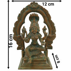 Bronze Mariamman Idol | Panchaloha Mariamma Statue | Muthumariamma, Samayapuram Mariamman, Yellamma, Pochamma, Maisamma, Gangamma, Mahankali Amma, Shakti Amma Vigraham for Puja & Temple, Brown, 6.5 Inch, 1 Piece