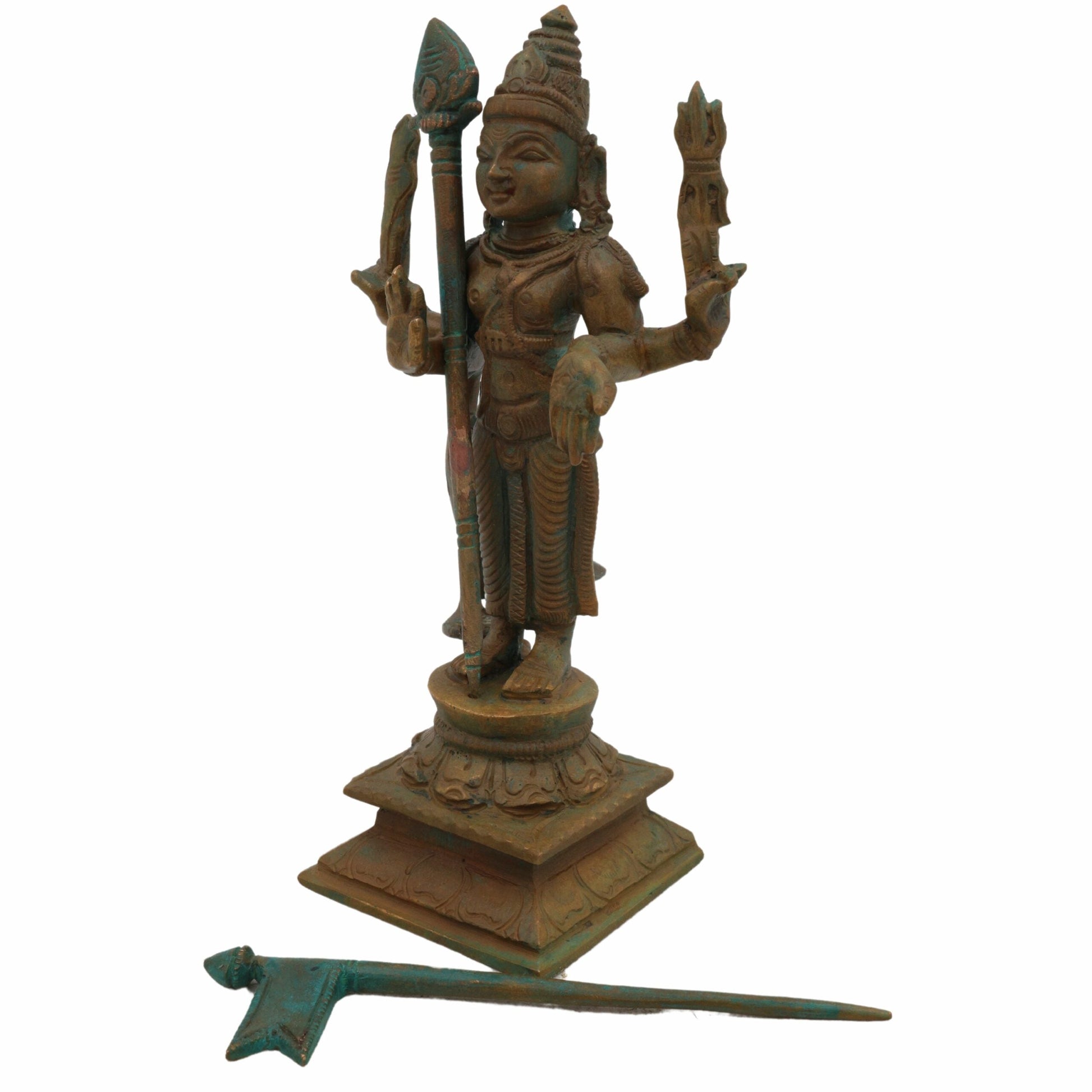 Bala Murugan Idol | Panchaloha Bronze Murti | Skanda Statue | Subramanya Velan Handcrafted South India Art, Brown, 6 Inch, 1 Piece