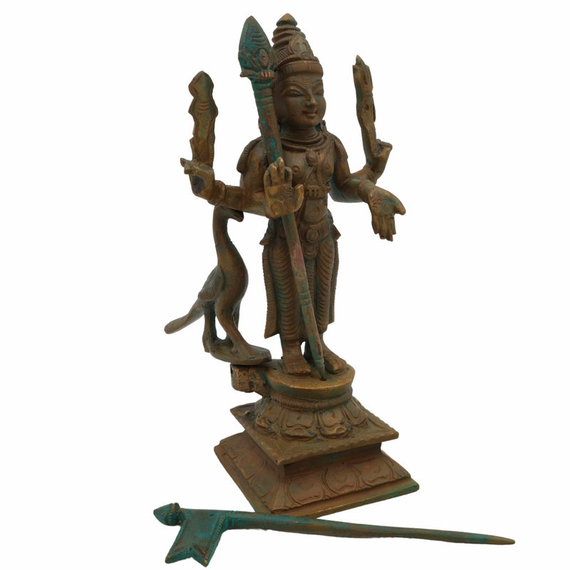 Bala Murugan Idol | Panchaloha Bronze Murti | Skanda Statue | Subramanya Velan Handcrafted South India Art, Brown, 6 Inch, 1 Piece