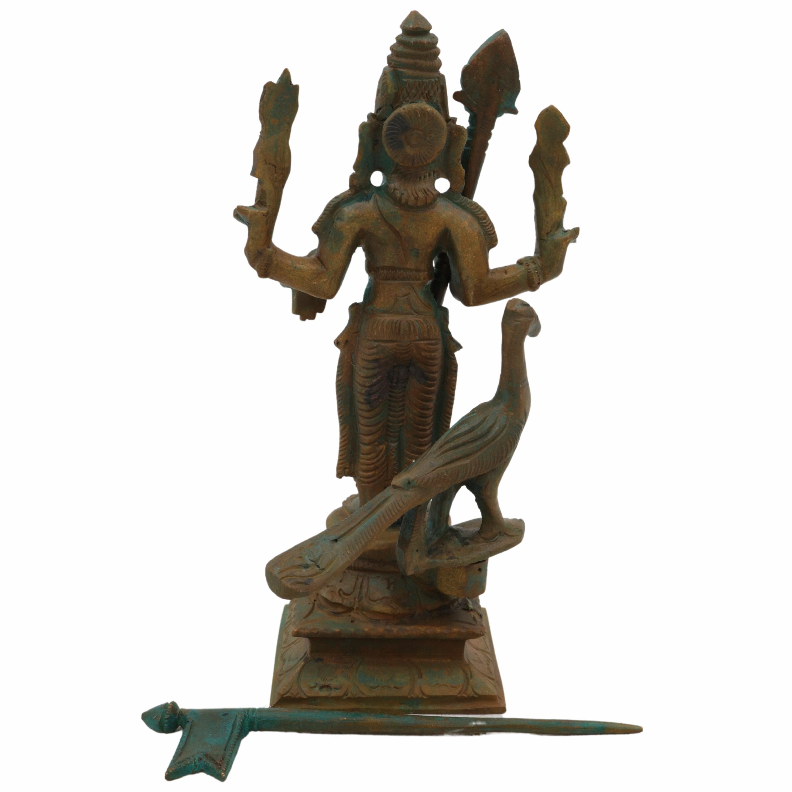 Bala Murugan Idol | Panchaloha Bronze Murti | Skanda Statue | Subramanya Velan Handcrafted South India Art, Brown, 6 Inch, 1 Piece