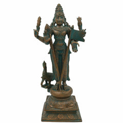 Bhunes Panchaloha Raja Murugan Idol – Bronze Swaminatha Silai, Subramanya Statue, Kumara Murti, Karthick Bhagawan, Shanmukha Decor, Brown, 13 Inch, 1 Piece