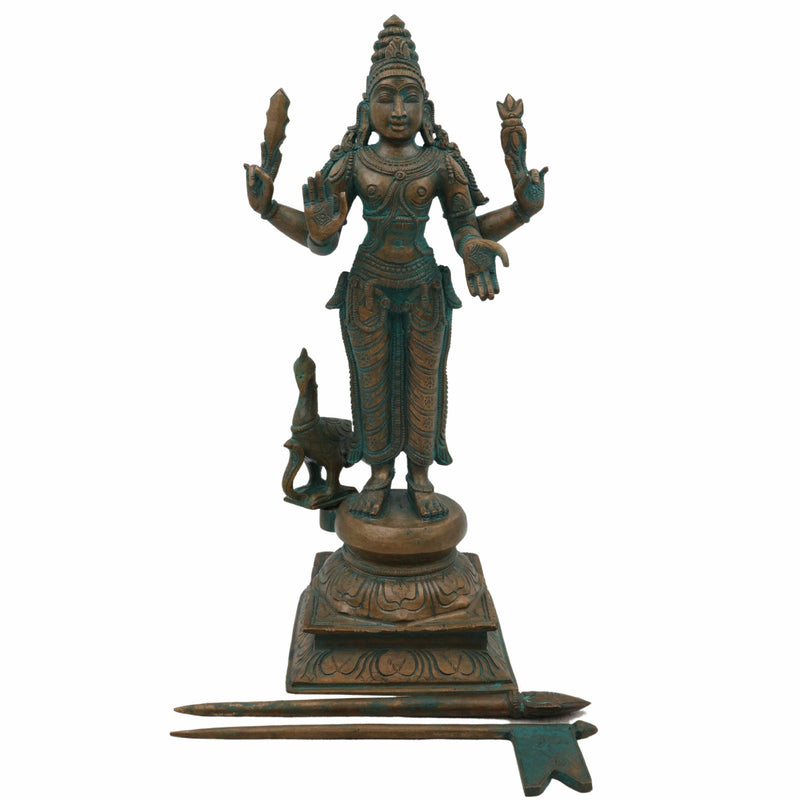 Bhunes Panchaloha Raja Murugan Idol – Bronze Swaminatha Silai, Subramanya Statue, Kumara Murti, Karthick Bhagawan, Shanmukha Decor, Brown, 13 Inch, 1 Piece