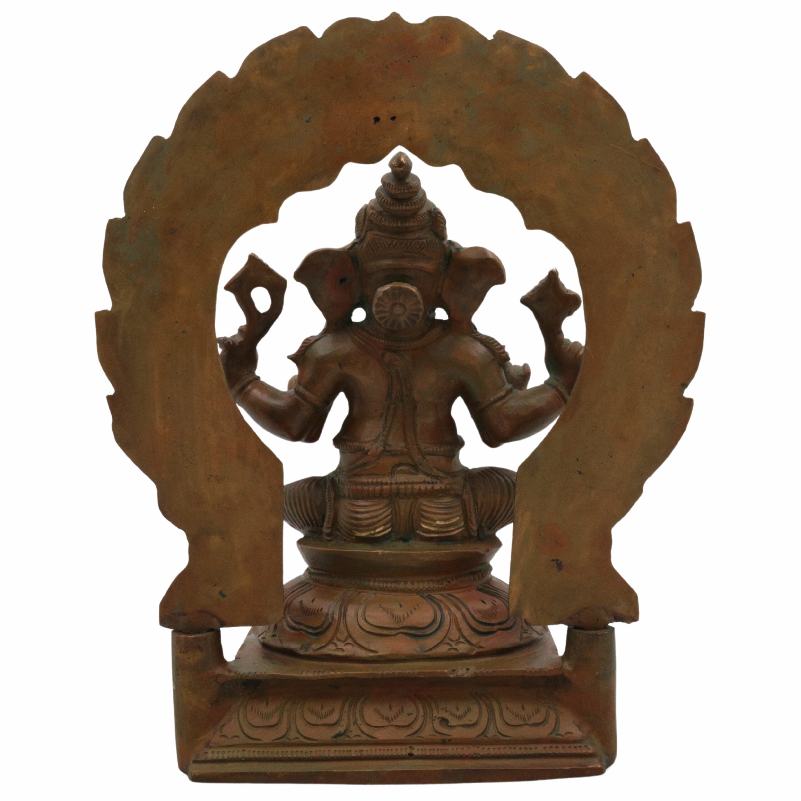 Bhunes Handmade Panchaloha Ganesha Idol, Bronze Ganpati Statue for Pooja, Panchadhatu Ganesh Murti, Spiritual Home Decor, Hindu God Figurine, 9.5 Inch, 1 Piece