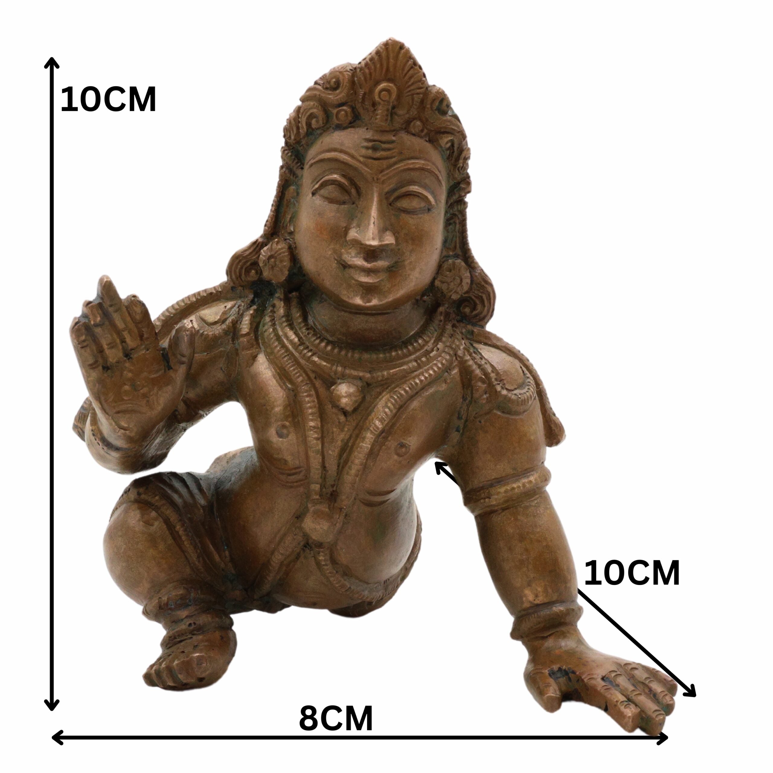 Bhunes Bronze Bala Murugan Idol, Panchaloha Swaminatha Silai, Handmade Karthikeya, Subramanya, Kumara, Shanmukha, Mahasena, Subrahmanya Murti ,Brown, 4 Inch, 1 Piece