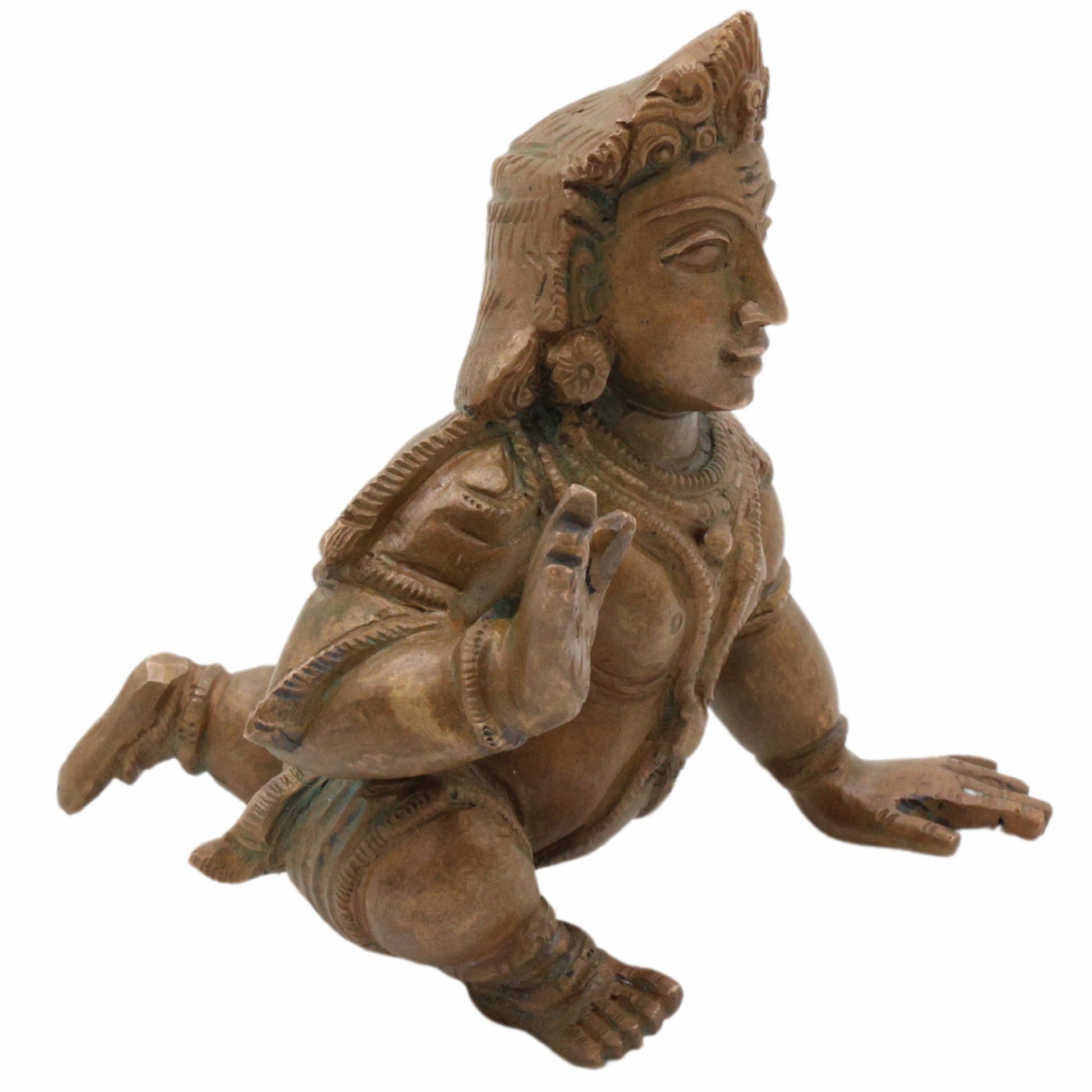 Bhunes Bronze Bala Murugan Idol, Panchaloha Swaminatha Silai, Handmade Karthikeya, Subramanya, Kumara, Shanmukha, Mahasena, Subrahmanya Murti ,Brown, 4 Inch, 1 Piece