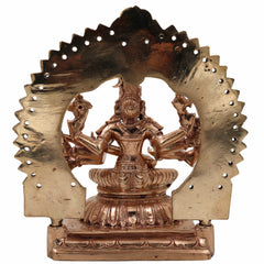 Bronze Raj Matangi Devi Idol, Panchaloha Mantrini Shyamala Statue, Uchchhishta Saraswati, Tantric Goddess Matangi Murti for Puja & Home Temple,Gold, 7 Inch, 1 Piece