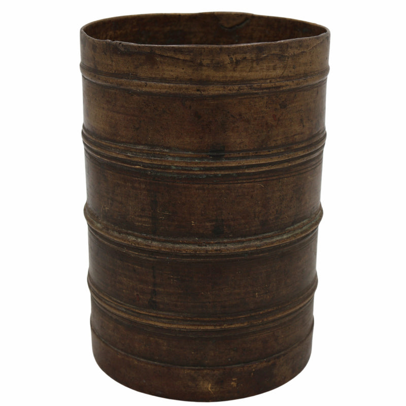 Bhunes Brass Antique Vintage Measuring Bowl – Traditional Handcrafted Dokra Bastar Bowl For Home & Collectors,Brown, 6.5 Inch, 1 Piece
