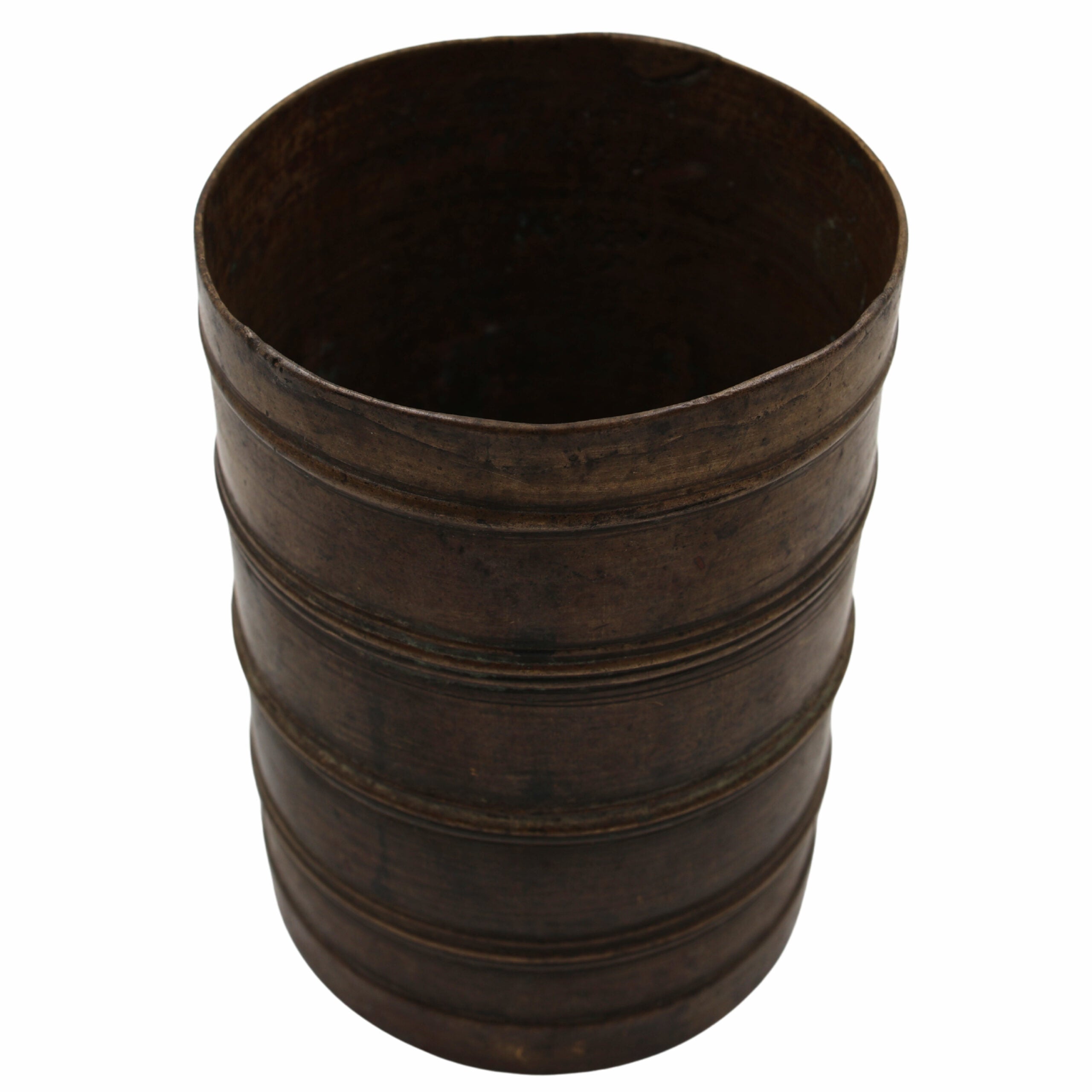 Bhunes Brass Antique Vintage Measuring Bowl – Traditional Handcrafted Dokra Bastar Bowl For Home & Collectors,Brown, 6.5 Inch, 1 Piece