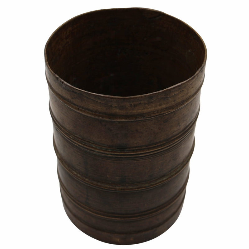 Bhunes Brass Antique Vintage Measuring Bowl – Traditional Handcrafted Dokra Bastar Bowl For Home & Collectors,Brown, 6.5 Inch, 1 Piece