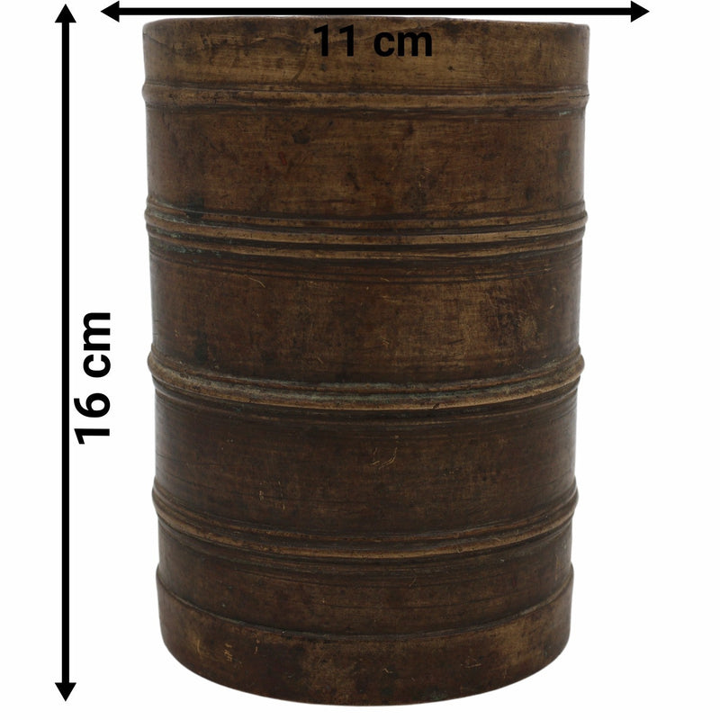 Bhunes Brass Antique Vintage Measuring Bowl – Traditional Handcrafted Dokra Bastar Bowl For Home & Collectors,Brown, 6.5 Inch, 1 Piece