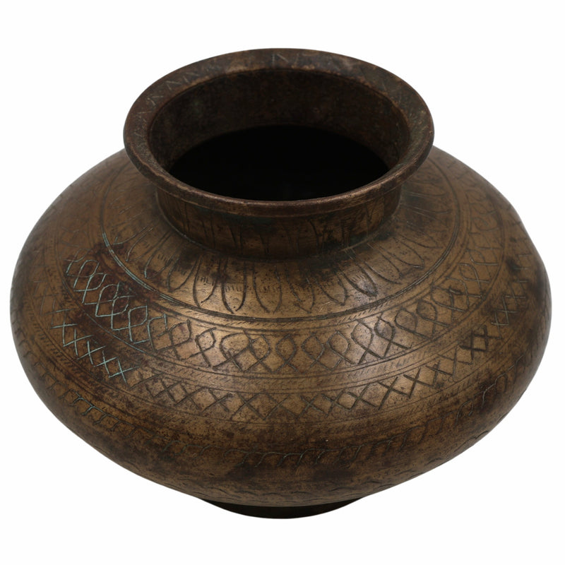 Bhunes Antique Brass Loota, Lota Poja Cambu, Water Loota, Jal Lota, Poja Cambu, Lotiya, Gangajali Stoup,Gold, 4.5 Inch, 1 Piece