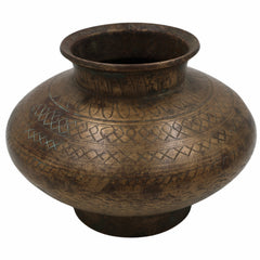 Bhunes Antique Brass Loota, Lota Poja Cambu, Water Loota, Jal Lota, Poja Cambu, Lotiya, Gangajali Stoup,Gold, 4.5 Inch, 1 Piece