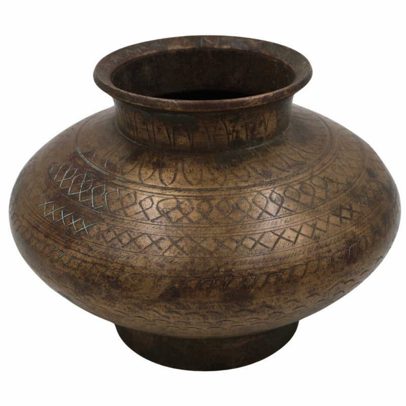 Bhunes Antique Brass Loota, Lota Poja Cambu, Water Loota, Jal Lota, Poja Cambu, Lotiya, Gangajali Stoup,Gold, 4.5 Inch, 1 Piece
